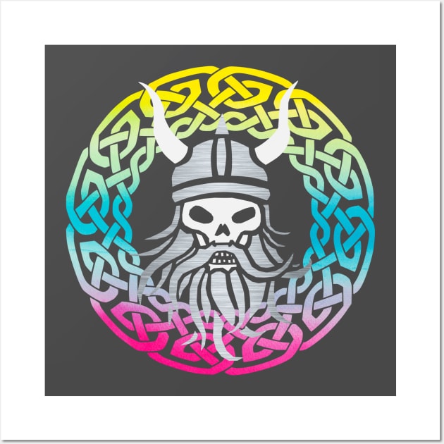 Viking Skull Wall Art by Wild Geometric